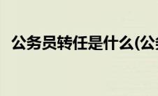 公务员转任是什么(公务员转任是什么意思)