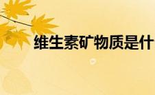 维生素矿物质是什么(矿物质是什么)