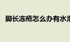 脚长冻疮怎么办有水泡（脚长冻疮怎么办）