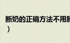 断奶的正确方法不用胀得痛（断奶的正确方法）