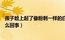 孩子脸上起了像粉刺一样的白点（婴儿脸上小白点像粉刺怎么回事）