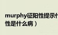 murphy征阳性提示什么疾病（Murphy征阳性是什么病）