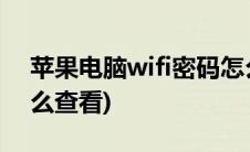 苹果电脑wifi密码怎么查看(电脑wifi密码怎么查看)