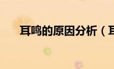 耳鸣的原因分析（耳鸣的原因及治疗）