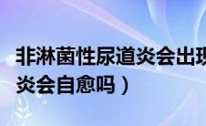 非淋菌性尿道炎会出现血尿吗（非淋菌性尿道炎会自愈吗）