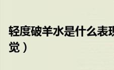 轻度破羊水是什么表现（轻度破羊水是什么感觉）