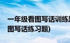 一年级看图写话训练题(人教版小学一年级看图写话练习题)