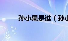 孙小果是谁（孙小果的人生经历）