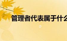 管理者代表属于什么部门(管理者代表)