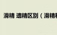 滑精 遗精区别（滑精和遗精的区别是什么）
