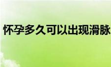 怀孕多久可以出现滑脉（怀孕多久出现滑脉）