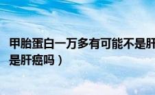 甲胎蛋白一万多有可能不是肝癌吗（甲胎蛋白1000以上一定是肝癌吗）
