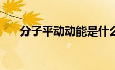 分子平动动能是什么（是怎么解释的）