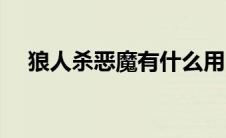 狼人杀恶魔有什么用（狼人杀游戏进程）