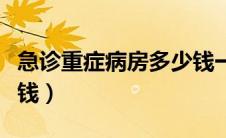 急诊重症病房多少钱一天（重症病房一天多少钱）