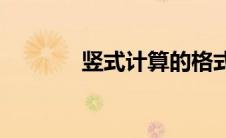竖式计算的格式怎么写(竖式)