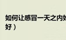 如何让感冒一天之内好（怎么让感冒一天之内好）