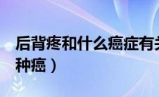 后背疼和什么癌症有关（后背疼痛可能是哪8种癌）