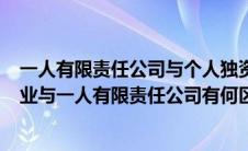 一人有限责任公司与个人独资企业有哪些区别?(个人独资企业与一人有限责任公司有何区别)
