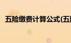 五险缴费计算公式(五险一金缴纳计算公式)
