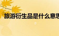 旅游衍生品是什么意思(衍生品是什么意思)