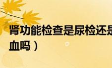肾功能检查是尿检还是抽血（肾功能检查是抽血吗）