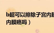b超可以排除子宫内膜癌（b超可以排除子宫内膜癌吗）