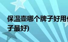 保温壶哪个牌子好用价格便宜(保温壶哪个牌子最好)