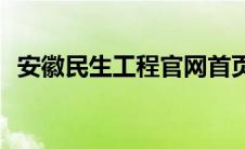 安徽民生工程官网首页(安徽民生工程官网)
