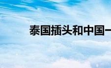泰国插头和中国一样吗(泰国插头)