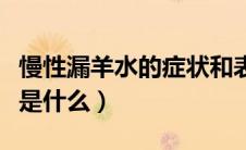 慢性漏羊水的症状和表现（慢性漏羊水的症状是什么）