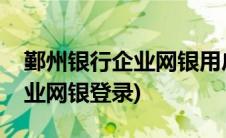 鄞州银行企业网银用户名是什么(鄞州银行企业网银登录)
