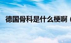 德国骨科是什么梗啊（有兴趣过来看看吧）