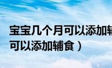 宝宝几个月可以添加辅食调味粉（宝宝几个月可以添加辅食）