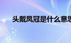 头戴凤冠是什么意思（头戴凤冠解释）