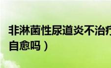 非淋菌性尿道炎不治疗会怎样（非淋尿道炎会自愈吗）
