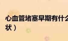 心血管堵塞早期有什么症状（心血管堵塞的症状）