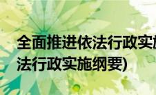 全面推进依法行政实施纲要解读(全面推进依法行政实施纲要)