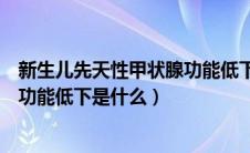新生儿先天性甲状腺功能低下严重吗（新生儿先天性甲状腺功能低下是什么）