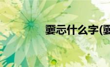 嫑忈什么字(嫑忈什么意思)
