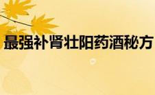 最强补肾壮阳药酒秘方(最强补肾壮阳酒秘方)