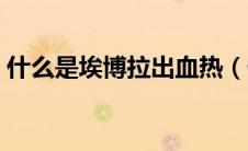 什么是埃博拉出血热（什么是埃博拉出血热）
