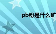 pb粉是什么矿（pb粉介绍）