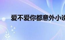 爱不爱你都意外小说(爱不爱你都意外)