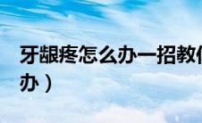 牙龈疼怎么办一招教你3秒止痛（牙龈疼怎么办）