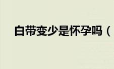 白带变少是怀孕吗（白带变少是怀孕吗）