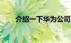 介绍一下华为公司(华为的公司简介)
