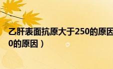 乙肝表面抗原大于250的原因是什么（乙肝表面抗原大于250的原因）