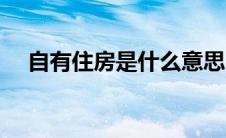 自有住房是什么意思（什么是自有住房）