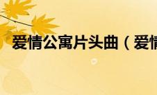 爱情公寓片头曲（爱情公寓片头曲叫什么）